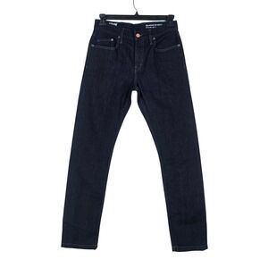 Mugsy Selvedge Jeans Mens 30 (31)x32 Indigo Blue Dark Wash Straight Tapered